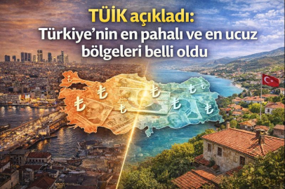TÜİK açıkladı: Türkiye’nin en pahalı ve en ucuz bölgeleri belli oldu