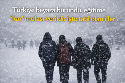 Türkiye beyaza büründü, eğitime 'kar' molası verildi: İşte tatil olan iller
