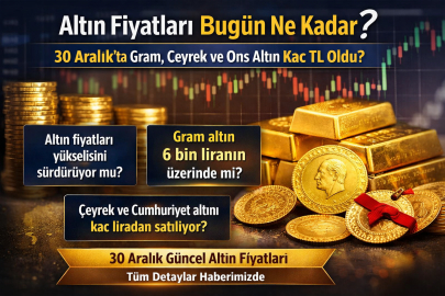 ALTIN FİYATLARI BUGÜN NE KADAR? 30 ARALIK’TA GRAM, ÇEYREK VE ONS ALTIN KAÇ TL OLDU?