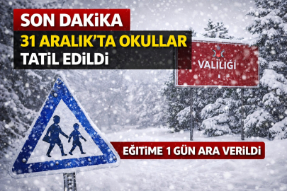 SON DAKİKA: EĞİTİME KAR ENGELİ! 31 ARALIK’TA OKULLAR TATİL EDİLDİ – İŞTE İL VE İLÇELER