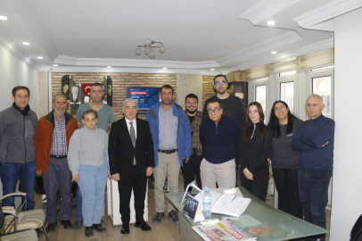 Çukurova Gazeteciler Cemiyeti Başkan Adayı Kurtul Çakın, İlkhaber Gazetesi’ni ziyaret etti