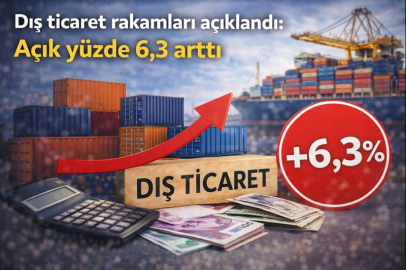 Dış ticaret rakamları açıklandı: Açık yüzde 6,3 arttı