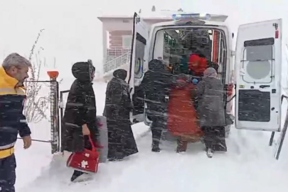 Sivas’ta hamile kadın için ekipler seferber oldu