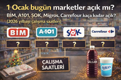 1 Ocak bugün marketler açık mı? BİM, A101, ŞOK, Migros, Carrefour kaça kadar açık? (2026 yılbaşı çalışma saatleri)