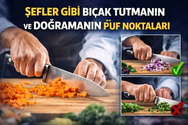 Şefler Gibi Bıçak Tutmanın ve Doğramanın Püf Noktaları