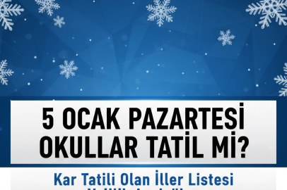 5 Ocak Pazartesi okullar tatil mi? Kar tatili olan iller listesi ve valilik açıklamaları