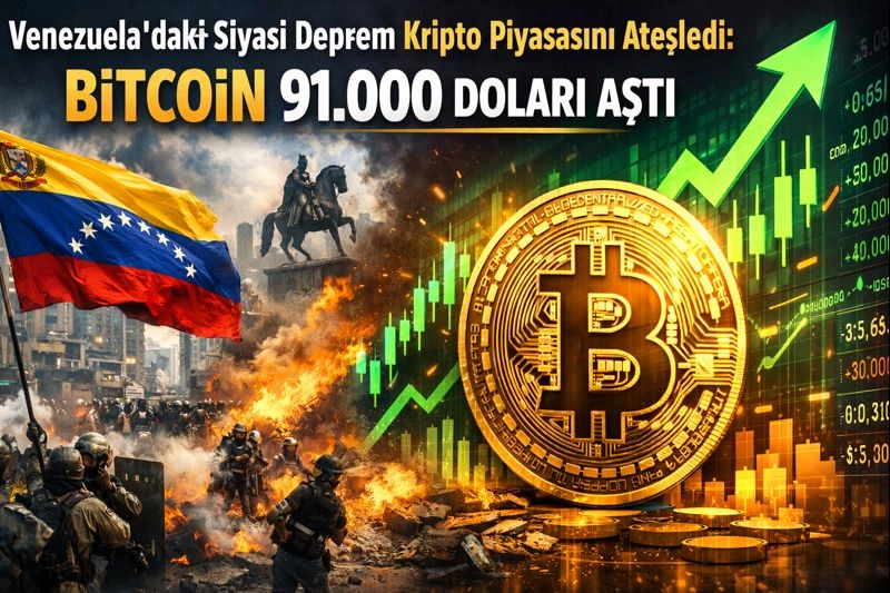 Venezuela'daki siyasi deprem kripto piyasasını ateşledi: Bitcoin 91 bin dolar barajını aştı