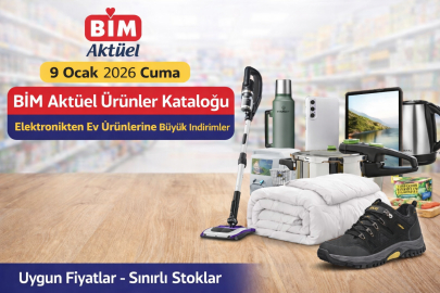 BİM 9 OCAK 2026 CUMA AKTÜEL ÜRÜNLER KATALOĞU YAYINLANDI: ELEKTRONİKTEN EV ÜRÜNLERİNE DEV İNDİRİMLER