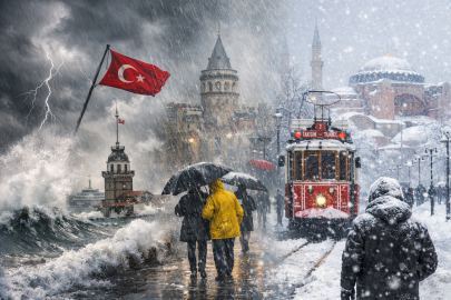 İstanbul için uyarı: Lodos ve fırtınadan sonra yağmur ve yoğun kar geliyor