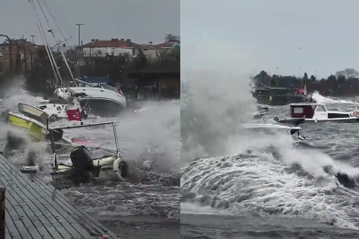 Lodos İstanbul Tuzla’yı altüst etti: Sahilde 50’den fazla tekne hurdaya döndü