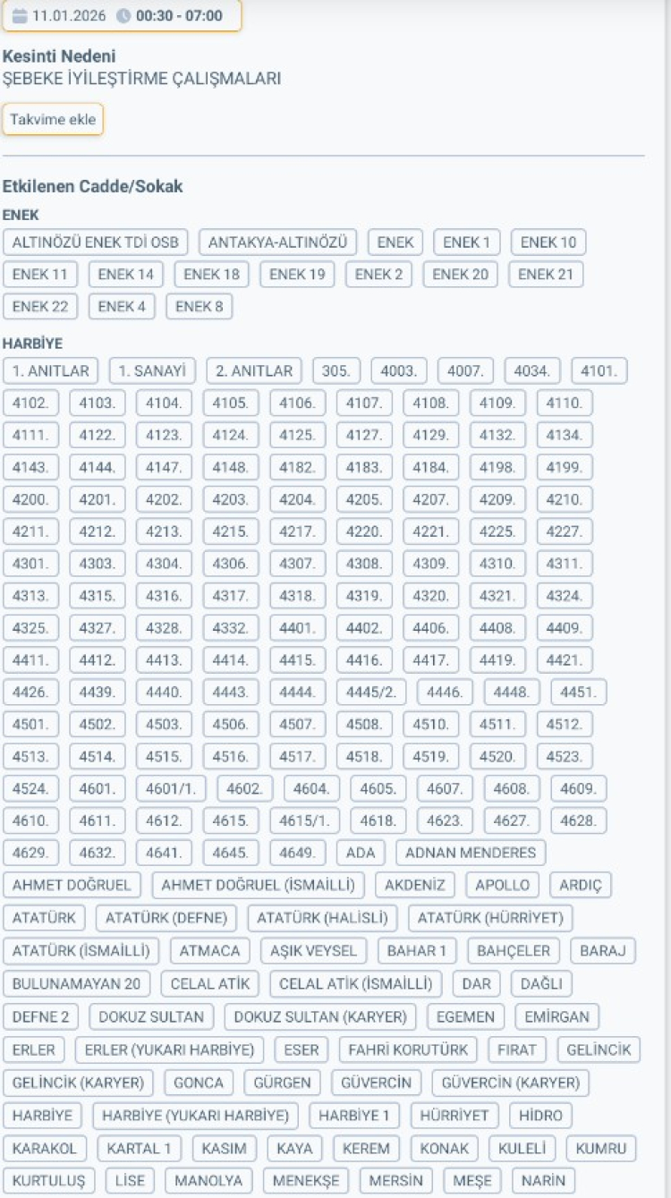 HATAY DEFNE'DE ELEKTRİK KESİNTİSİ 3