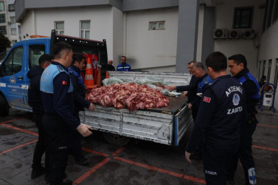 Mersin’de halk sağlığını tehdit eden 500 kilo bozuk et ele geçirildi