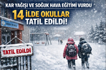 Kar yağışı ve soğuk hava eğitimi vurdu, 14 ilde okullar tatil edildi