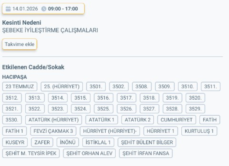 HATAY ALTINÖZÜ'DE ELEKTRİK KESİNTİSİ
