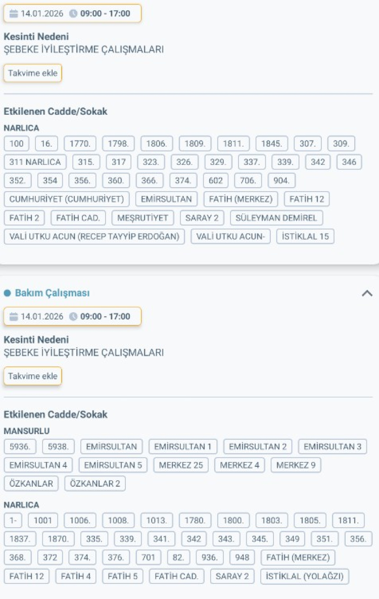 HATAY ANTAKYA'DA ELEKTRİK KESİNTİSİ 