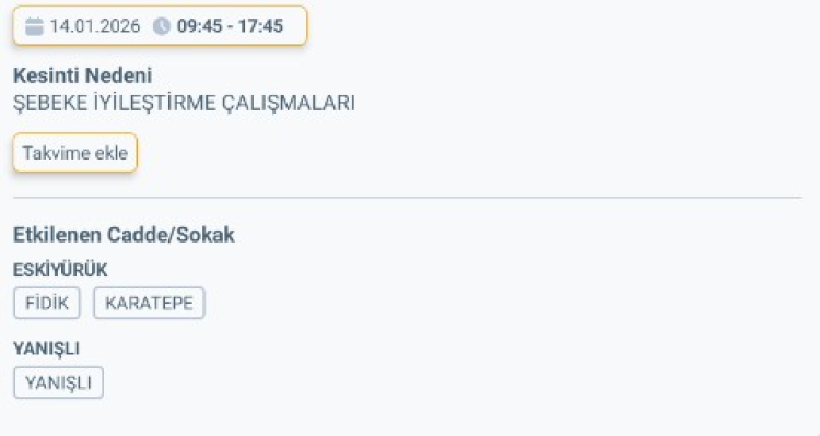 MERSİN AYDINCIK'DA ELEKTRİK KESİNTİSİ