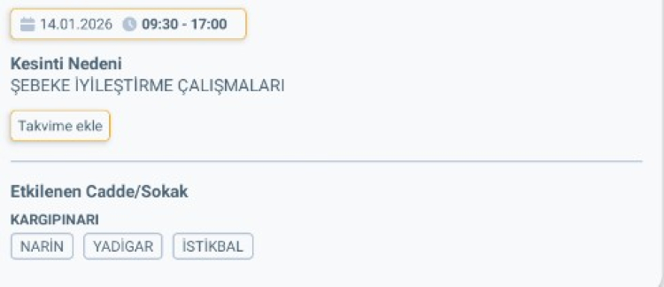 MERSİN ERDEMLİ'DE ELEKTRİK KESİNTİSİ