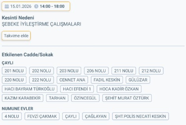 HATAY DÖRTYOL'DA ELEKTRİK KESİNTİSİ