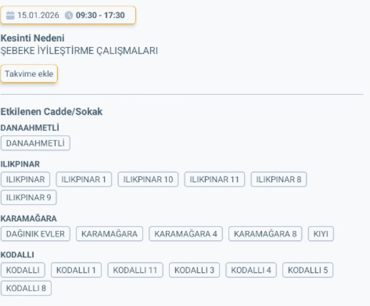 HATAY KIRIKHAN'DA ELEKTRİK KESİNTİSİ