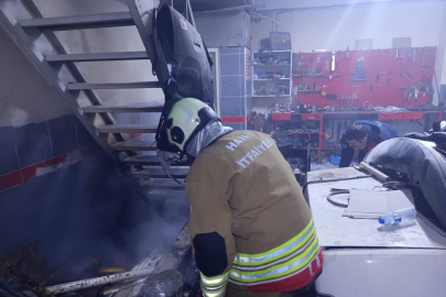 Kırıkhan’da tamirci dükkanında yangın çıktı