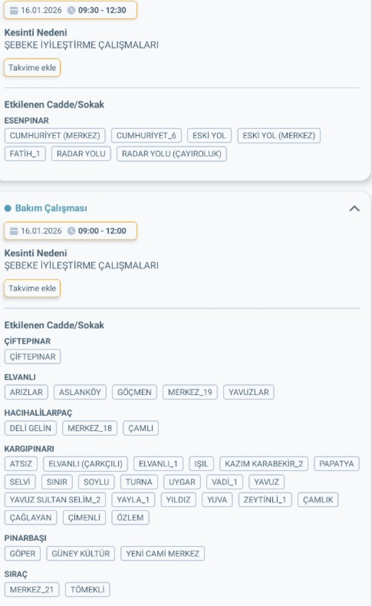 MERSİN ERDEMLİ'DE ELEKTRİK KESİNTİSİ