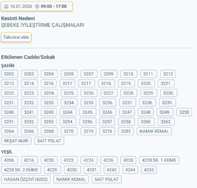 MERSİN TARSUS'DA ELEKTRİK KESİNTİSİ