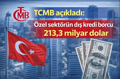 TCMB açıkladı: Özel sektörün dış kredi borcu 213,3 milyar dolar