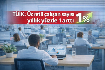 TÜİK: Ücretli çalışan sayısı yıllık yüzde 1 arttı