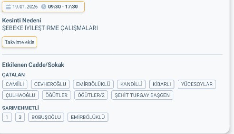 ADANA KARAİSALI'DA ELEKTRİK KESİNTİSİ