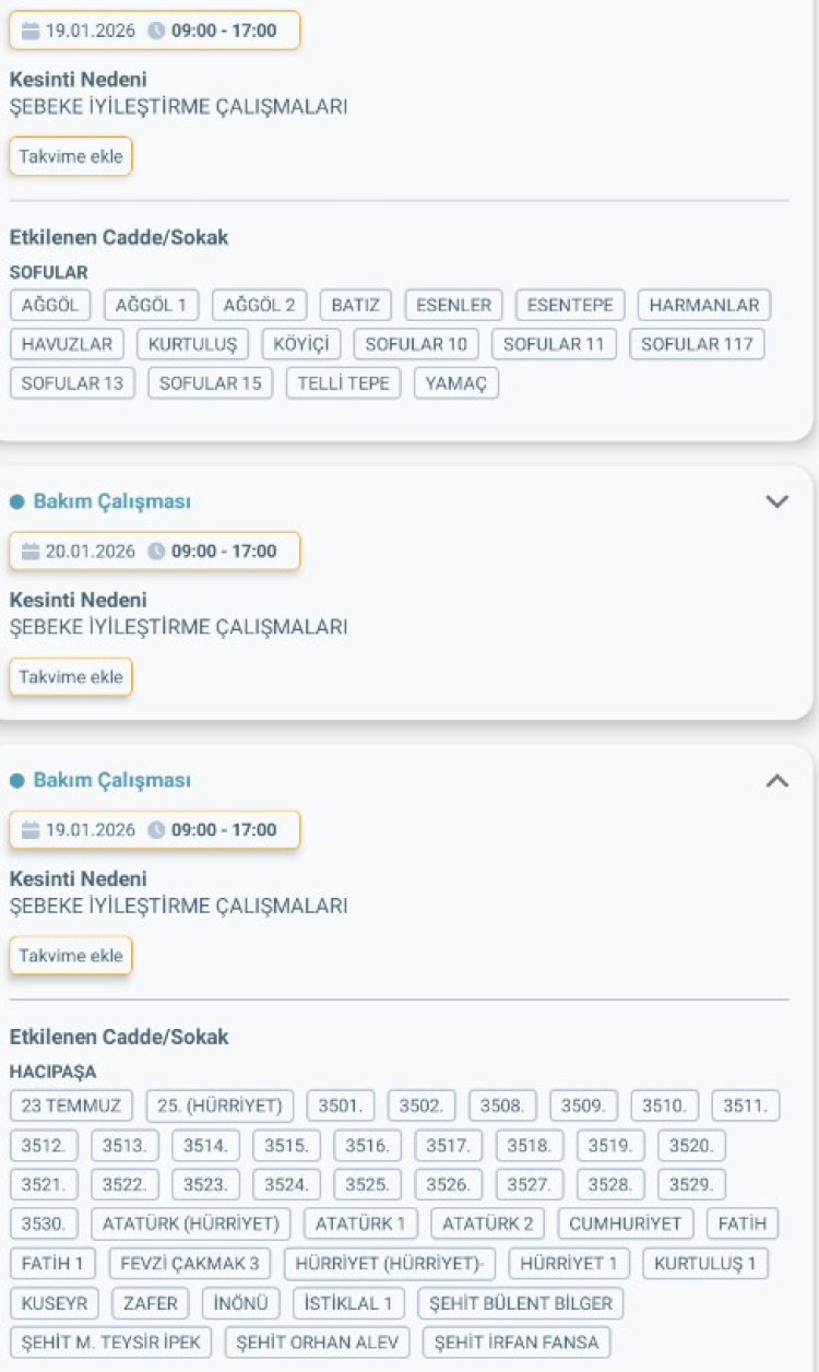 HATAY ALTINÖZÜ'DE ELEKTRİK KESİNTİSİ