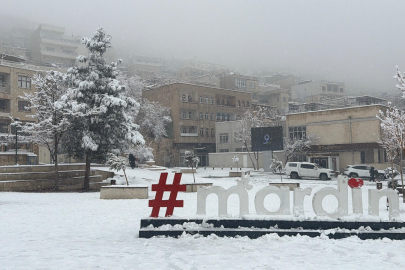 Mardin beyaza büründü