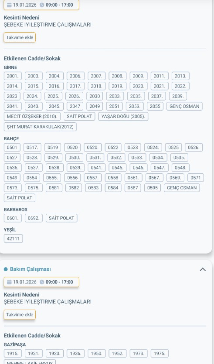 MERSİN TARSUS'DA ELEKTRİK KESİNTİSİ
