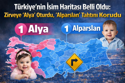 Türkiye'nin isim haritası belli oldu: Zirveye 'Alya' oturdu, 'Alparslan' tahtını korudu