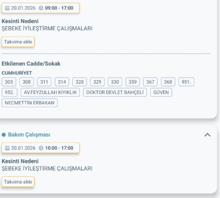 HATAY KIRIKHAN'DA ELEKTRİK KESİNTİSİ