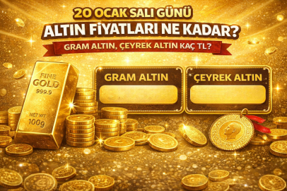 20 OCAK SALI GÜNÜ ALTIN FİYATLARI NE KADAR? GRAM ALTIN, ÇEYREK ALTIN KAÇ TL?