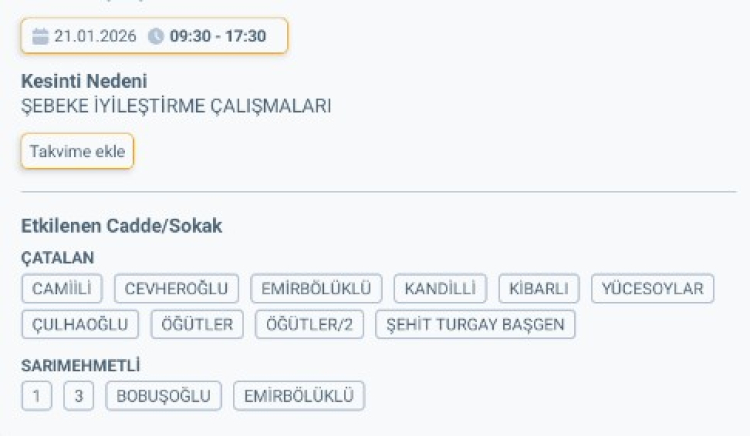 ADANA KARAİSALI'DA ELEKTRİK KESİNTİSİ