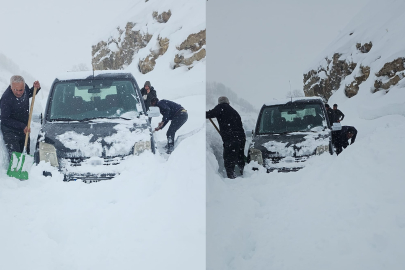 Bahçesaray’da 4 kişilik aile çığ faciasından son anda kurtuldu