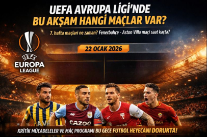 UEFA Avrupa Ligi’nde bugün hangi maçlar var? 22 Ocak 2026 Avrupa Ligi maç programı ve saatleri