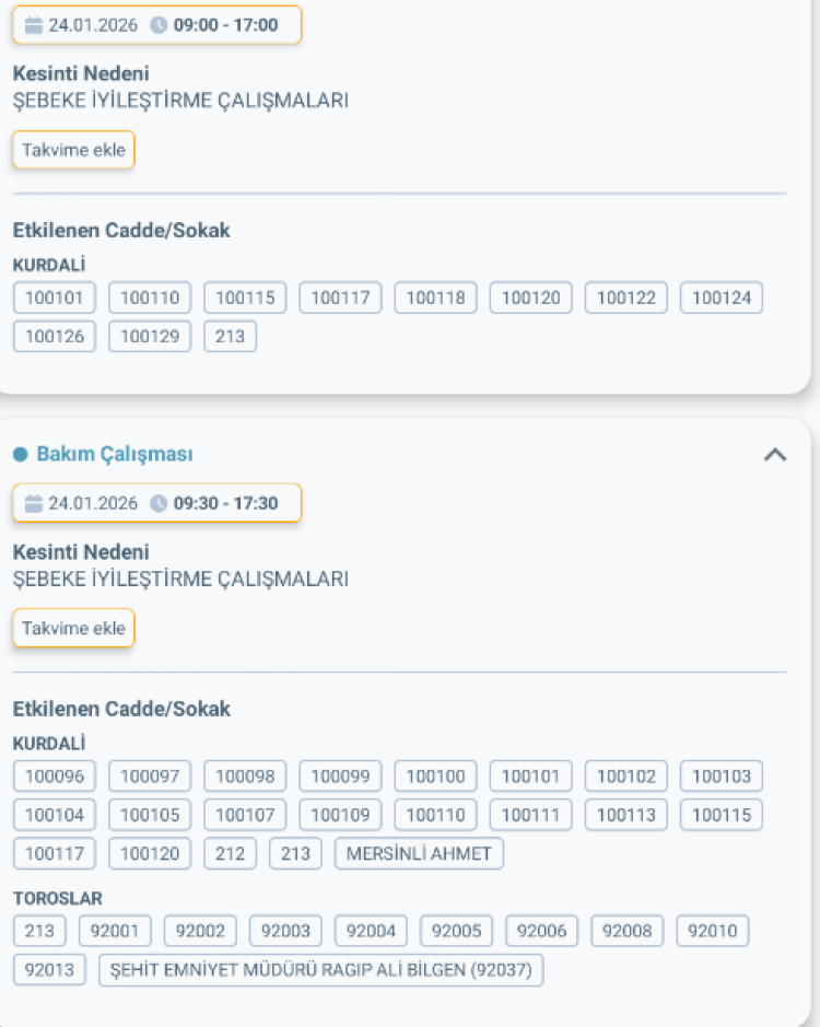 MERSİN TOROSLAR'DA ELEKTRİK KESİNTİSİ 2