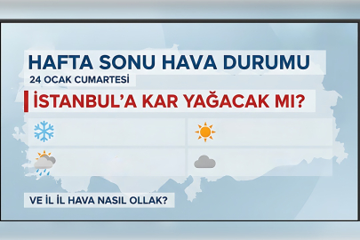 HAFTA SONU HAVA DURUMU 24 OCAK CUMARTESİ İSTANBUL’A KAR YAĞACAK MI? ANKARA, ADANA, İZMİR VE İL İL HAVA NASIL OLACAK?