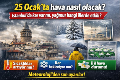 25 Ocak’ta hava nasıl olacak? İstanbul’da kar var mı, yağmur hangi illerde etkili?