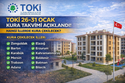 TOKİ 26-31 OCAK KURA TAKVİMİ AÇIKLANDI! HANGİ İLLERDE KURA ÇEKİLECEK?