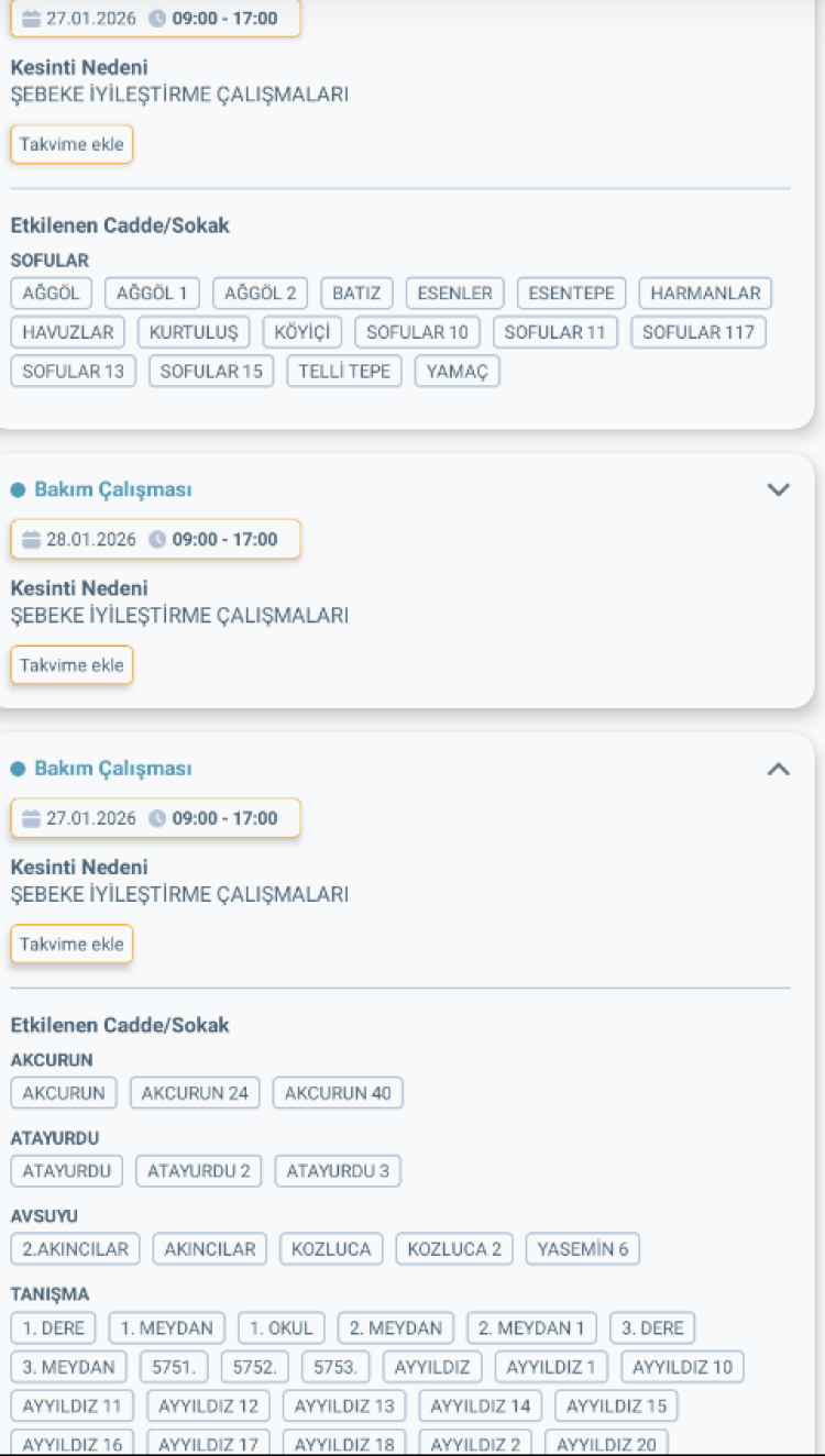 HATAY ALTINÖZÜ'DE ELEKTRİK KESİNTİSİ