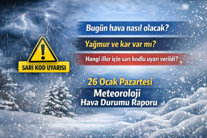 HAVA DURUMU 26 OCAK 2026 PAZARTESİ | BUGÜN HAVA NASIL OLACAK? YAĞMUR VE KAR VAR MI?