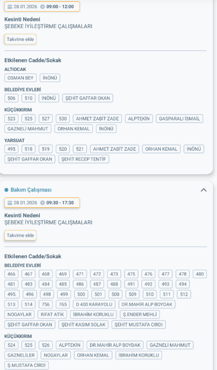 ADANA CEYHAN'DA ELEKTRİK KESİNTİSİ