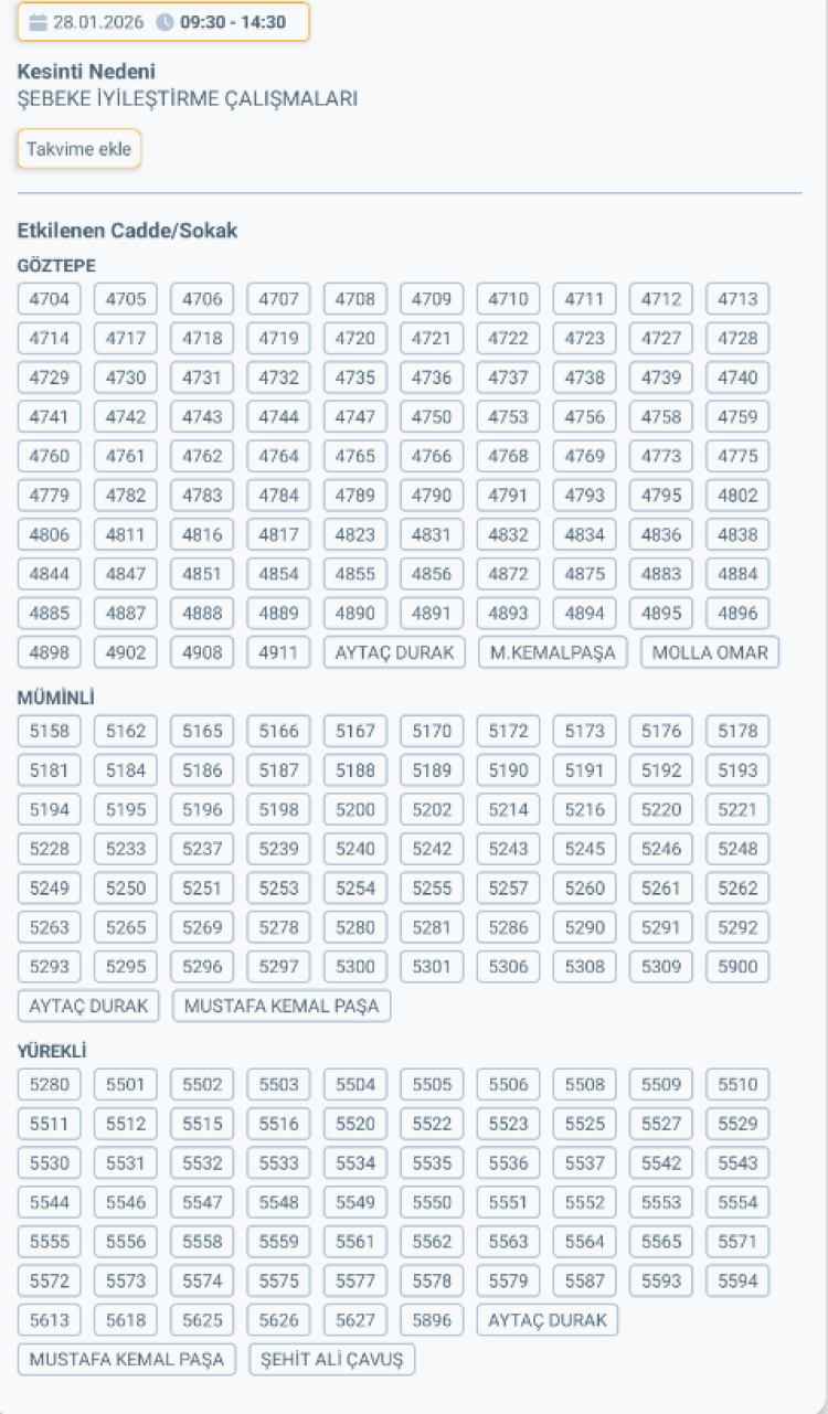 ADANA SARIÇAM'DA ELEKTRİK KESİNTİSİ