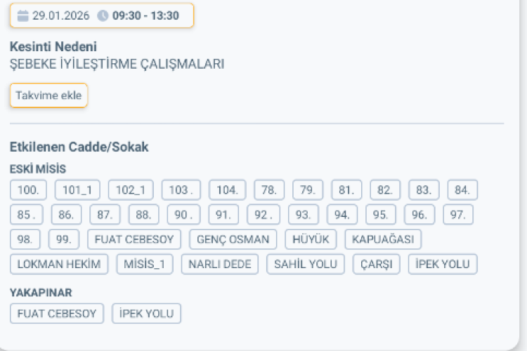 ADANA YÜREĞİR'DE ELEKTRİK KESİNTİSİ