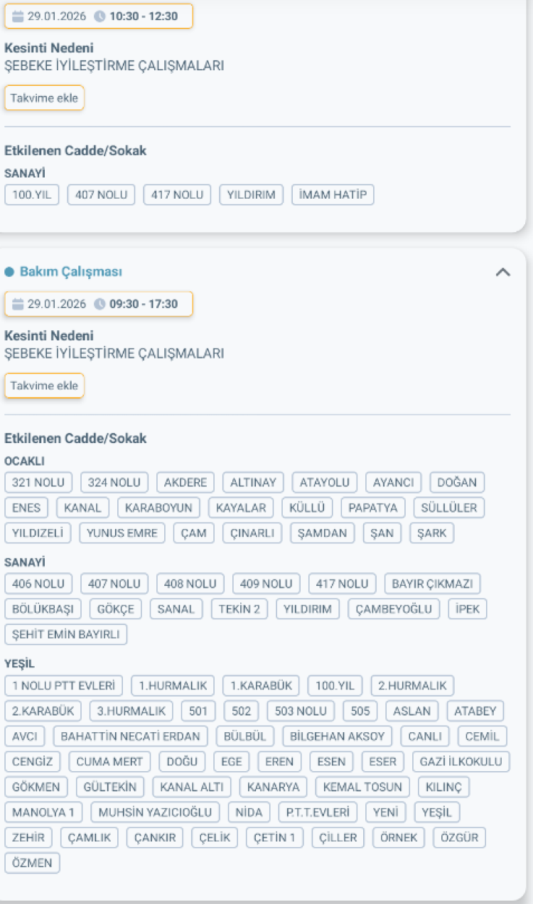 HATAY DÖRTYOL'DA ELEKTRİK KESİNTİSİ
