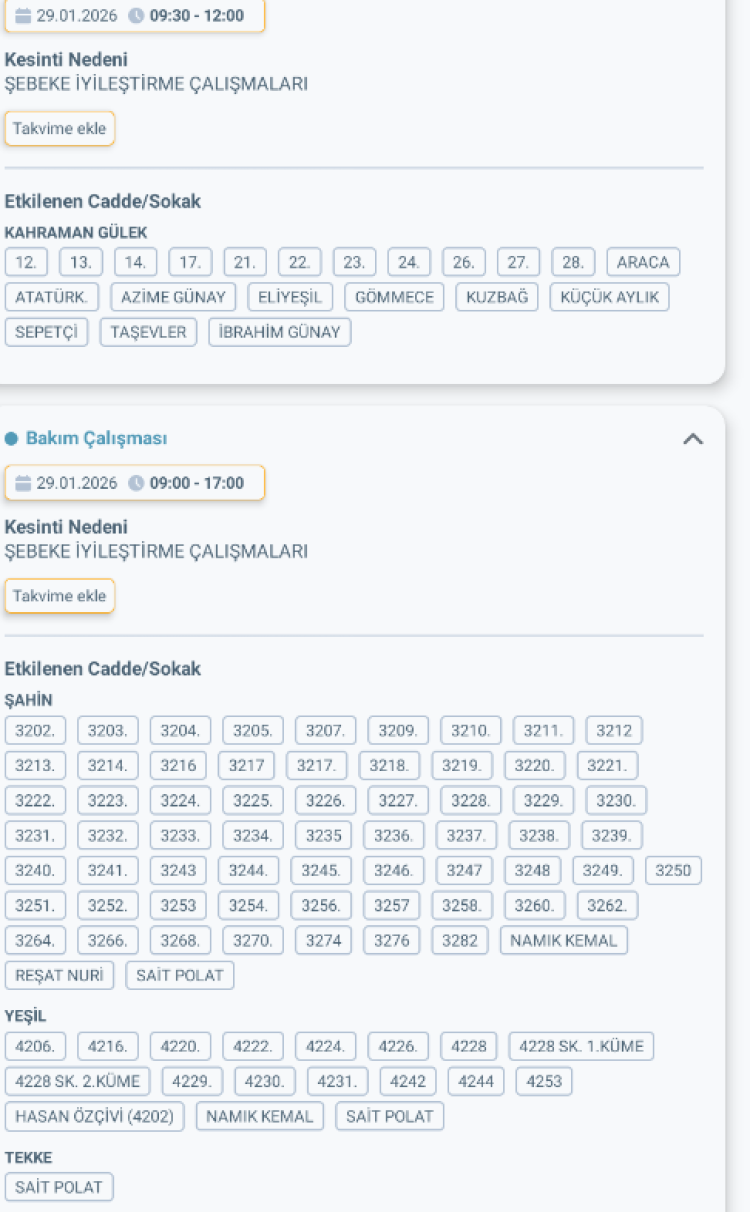 MERSİN TARSUS'DA ELEKTRİK KESİNTİSİ