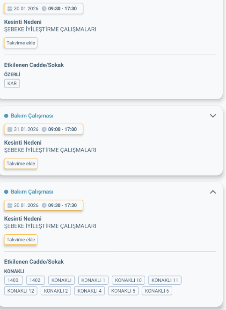 HATAY DÖRTYOL'DA ELEKTRİK KESİNTİSİ